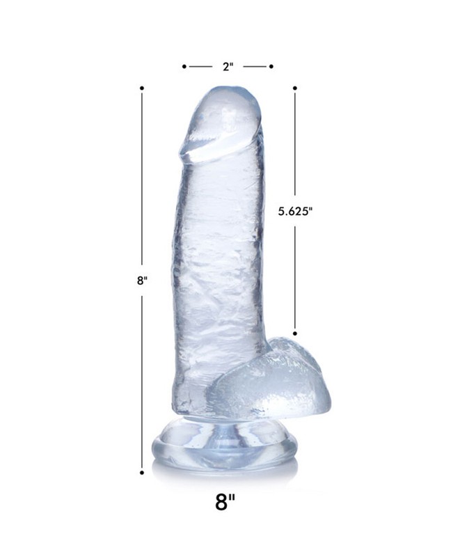 Curve Toys Jock C-Thru TPE Realistic Suction Cup Dildo Cock - 9 Inch Made in USA gallery