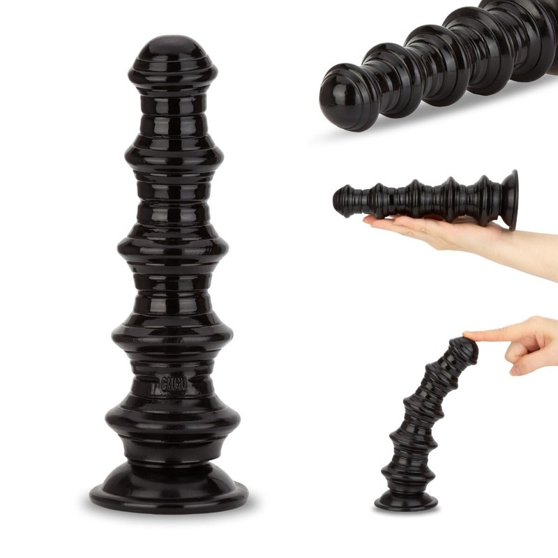 8.5&Prime; Large Ribbed Anal Dildo Butt Plug Anal Stretcher Dilator Expending Sex Toys