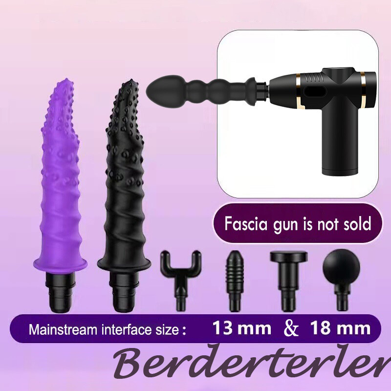 Vibration Dildo Penis Silicone Head for Massage Gun Heads Fascia Gun Percussion
