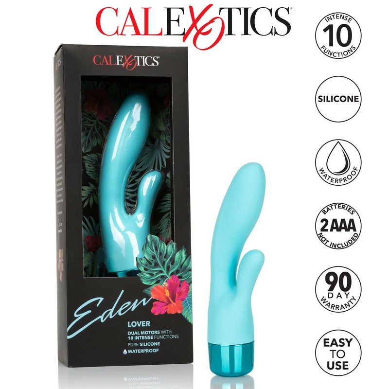 CalExotics Eden Lover Intense Rabbit Double Rabbit Vibrator Clitoris Vagina