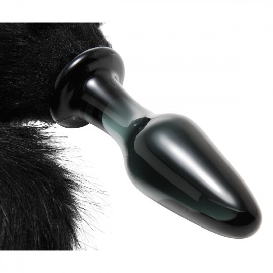Midnight Fox Tail Glass Anal Plug gallery