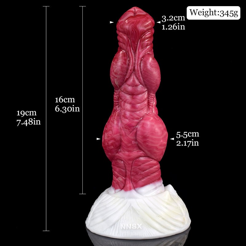 Knots Dildo with Suction Cup Spiral Pattern Flexible Silicone for Women SexToys