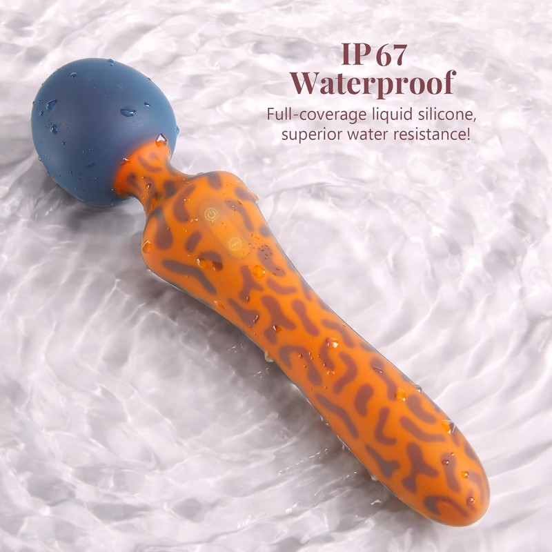 Vibrator Wand Dildo Sex Toys - 9.08" Leopard Dual-Headed Vibe for Clit，G Spot? gallery