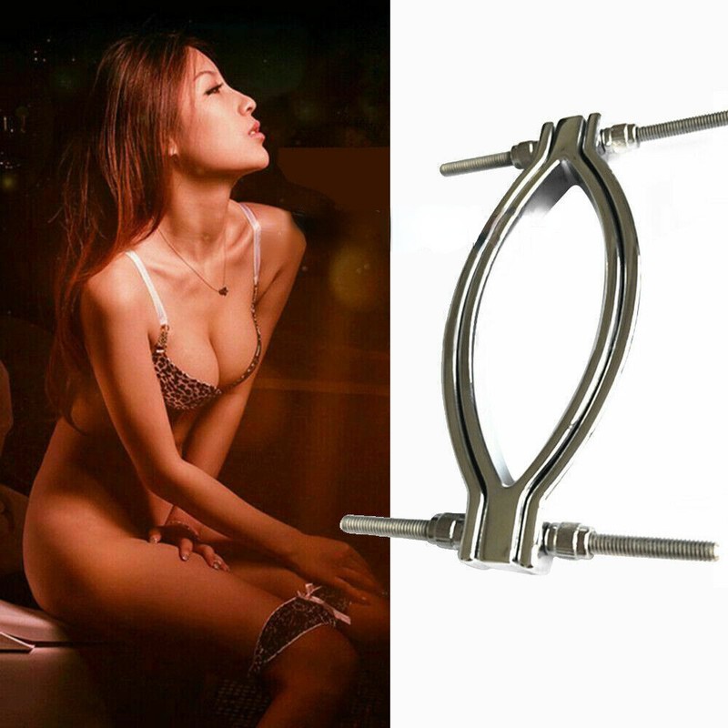 Adjustable Pussy Clamp Clit Labia Bondage Chastity Spreader Stretcher BDSM Game