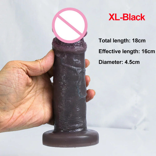 S/L/XL/XXL Dildo Soft Flexible Huge Penis with Suction Cup Adult Masturbation