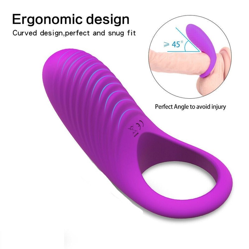 Vibrating Cock Rings Adjustable Penis Ring Silicone Rechargeable For Men Sex Toy gallery