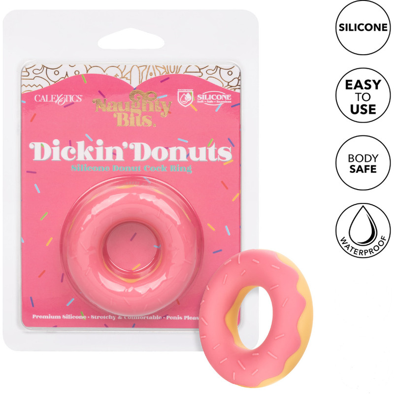 NAUGHTY BITS DICKIN&rsquo; DONUTS SILICONE DONUT COCK RING BY CALEXOTICS – PINK