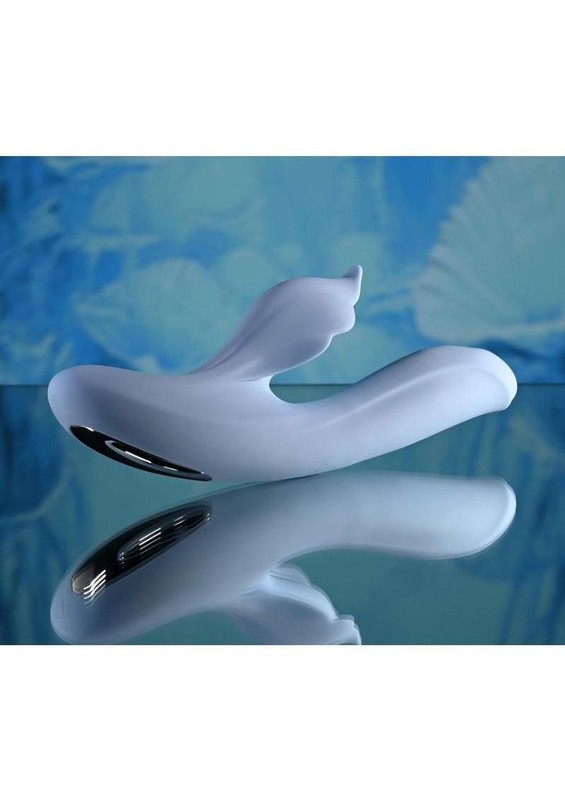 Playboy In Bloom Rechargeable Silicone Heating Rabbit Vibrator Blue gallery