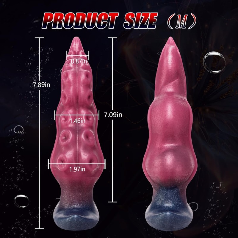 7.87in Medium Tentacle Dildo Anal Plug,Silicone Butt Plug for Safe Penetratio... gallery