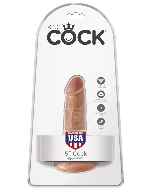Pipedream King Cock 5&Prime; Cock Tan – Realistic Dildo Dong w Suction Cup