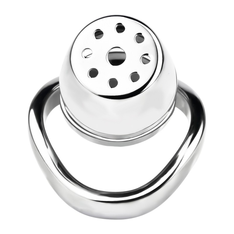Male Chastity Cage Breathable Locking Device Metal Cock Cages Bondage Set gallery