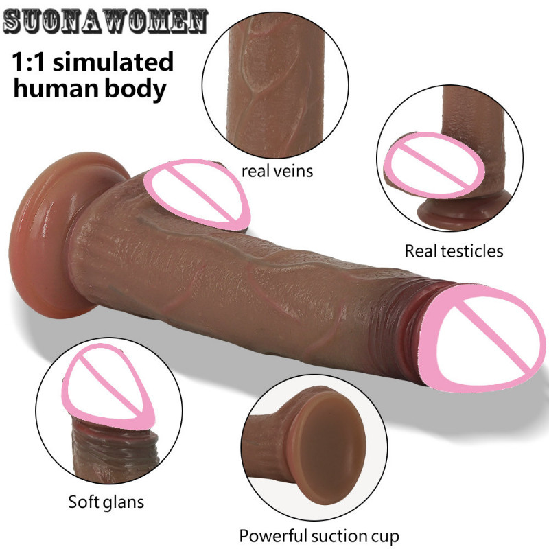 Realistic Huge Dildos Black Skin Dick with Super Long Strong Simulation Sex Toys gallery