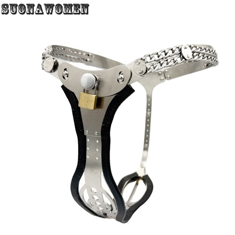 Stainless Steel Chastity Belt Adjustable Pants BDSM Chastity Device Sex Toys gallery
