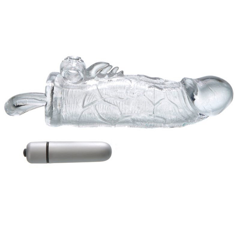 Maxx Gear Vibrating Cock Girth Enhancer Penis Extender Extension Sheath Sleeve gallery