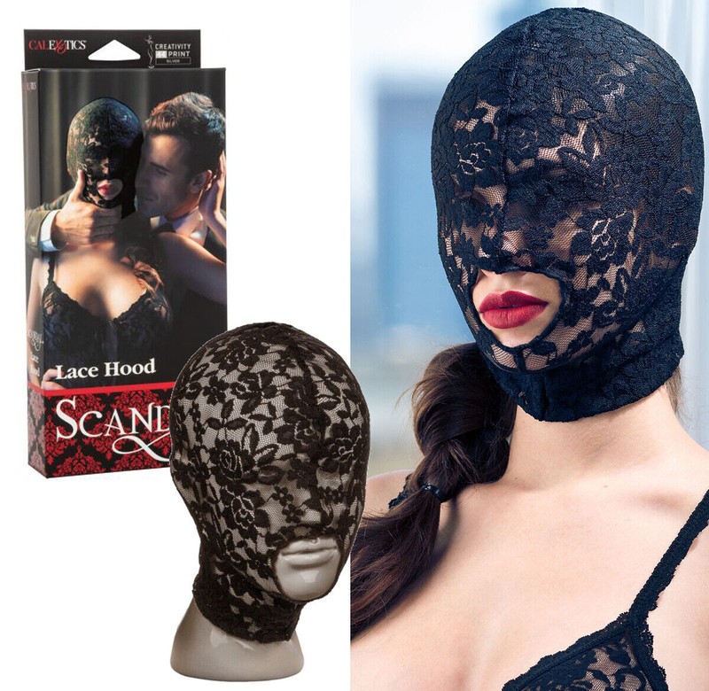 Scandal Lace Hood Mouth Lips Exposed One Size Fits Most
