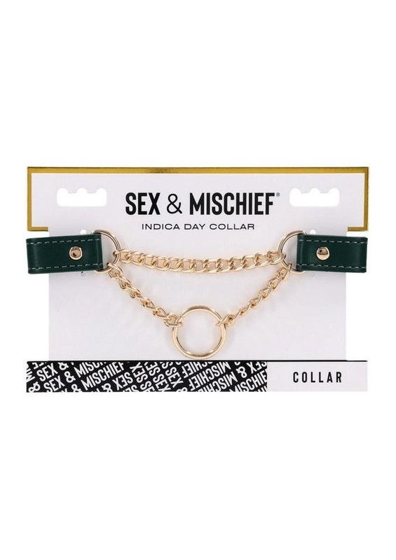 Sex and Mischief Indica Day Collar – Green/Gold