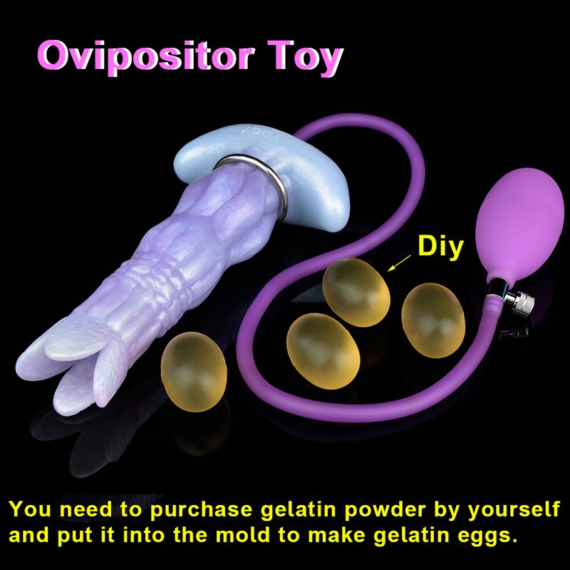 Four Leaf Flower Dildo Ovipositor Dildos Lay Artificial Eggs Penumatic Anal Toy gallery