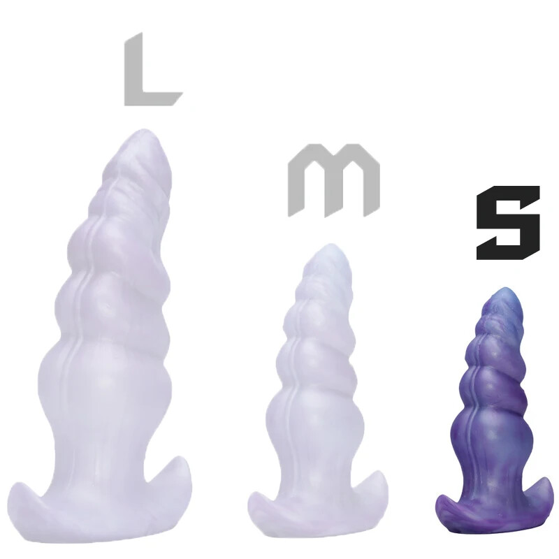 Spiral Mixed Color Invisible Wearing Anal Plug Dilator Masturbator Anal Dildos