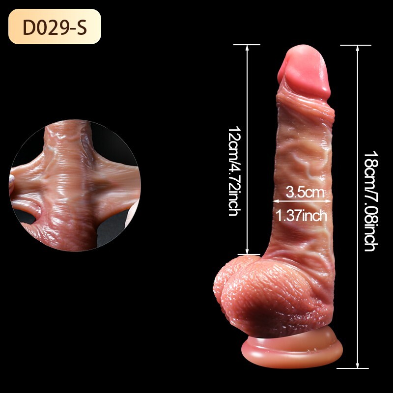 8in Realistic Liquid Silicone Huge Dildo Cock Thick Dong Suction Cup for Women gallery