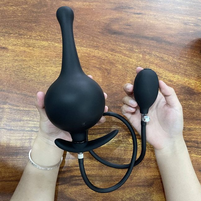 Extra Large Inflatable Anal Butt Plug Dildo Pump Penis G-spot Stimulator Sex Toy