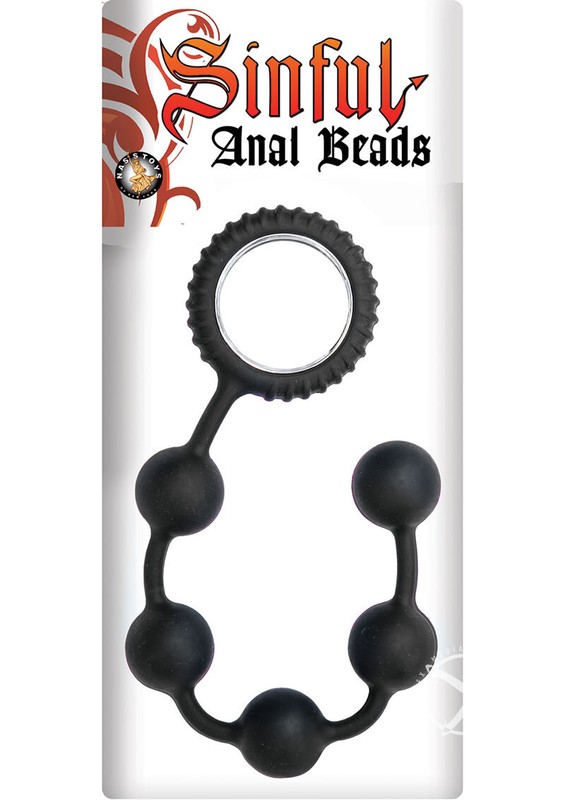 Sinful Anal Beads Black