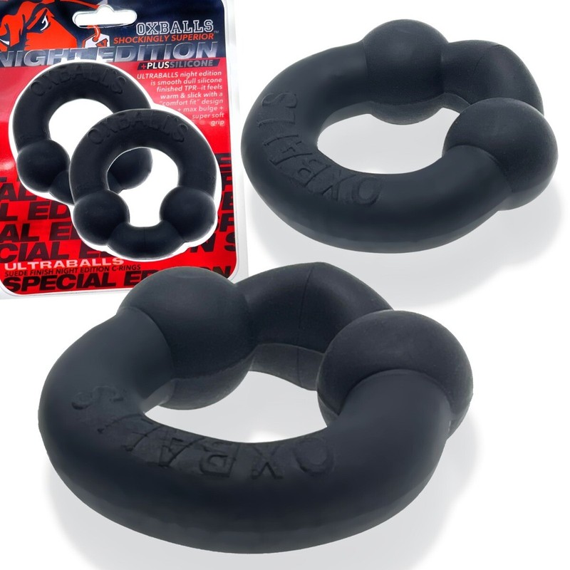 Oxballs Ultra Balls 2-Pack Male Penis Enhancer Cock Ring Set Night Edition gallery