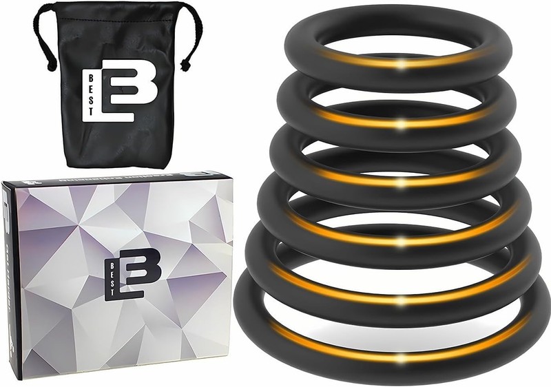 Pleasure Endurance Sex Ring Set – 6 Different Size Rings – Soft Premium Silicone