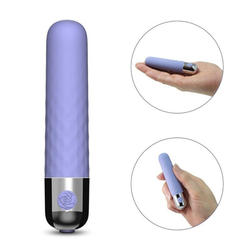 Purple Rechargeable Vibrating Bullet Vibrator Beginner Sex Toys for Women