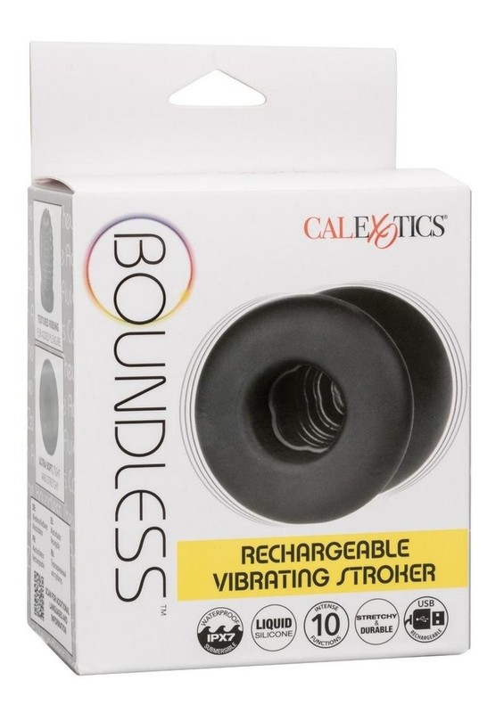 Boundless Rechargeable Vibrating Stroker – Black