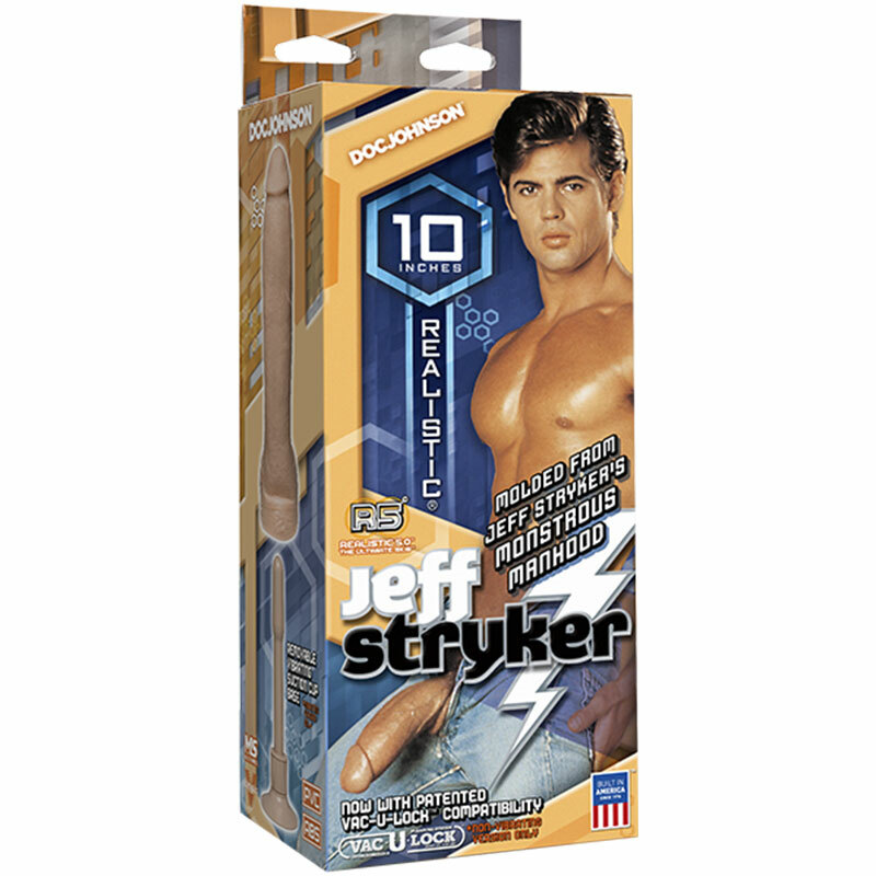 Jeff Stryker - Realistic Vibrating Cock Dildo 10 Inch Molded Dong Vibe Sex Toy