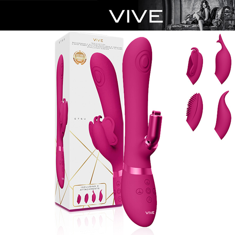 VIVE Etsu Dual Vibrator PULSE WAVE Clit G Spot Stimulation RABBIT VIBRATOR