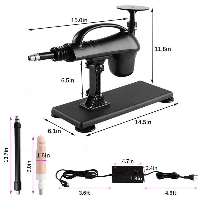 Sex Machine Automatic Gun Sex Toy Masturbator Black Portable Attachments Plug gallery