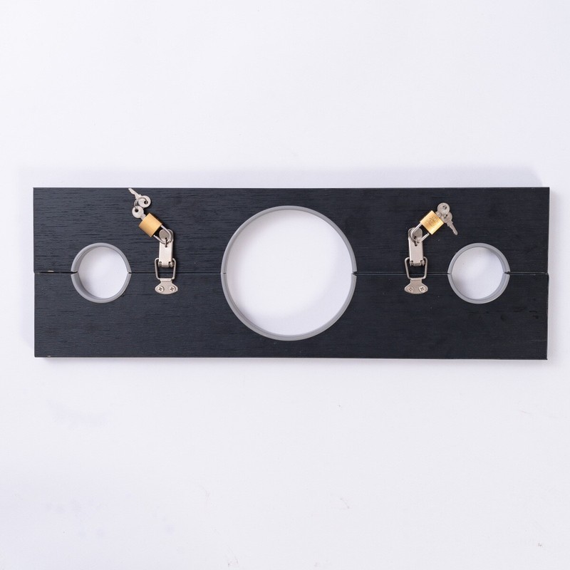 Neck Hand BDSM Shackles Wooden Ankle Cuffs Trainging Kit Love Furniture Sex Toys