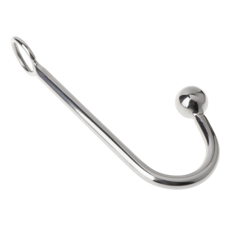 Stainless Steel Anal Hook With 1 2 3 Ball Anal Cleek Rope Hook Adult US L508 gallery