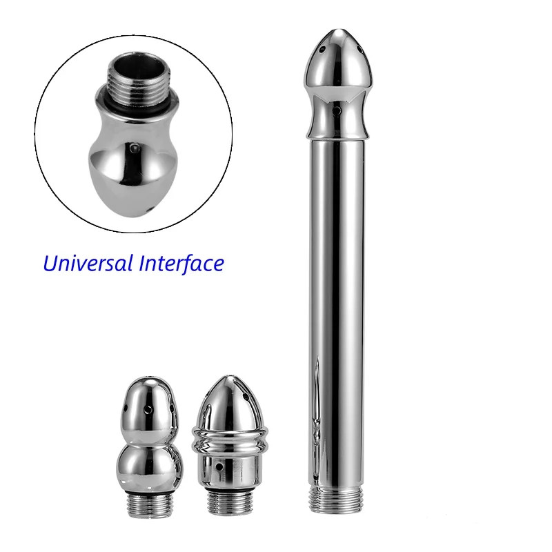 Metal Cleaning Anal Enema Douche Nozzle Wash Anus Vaginal Cleaner for Man Woman