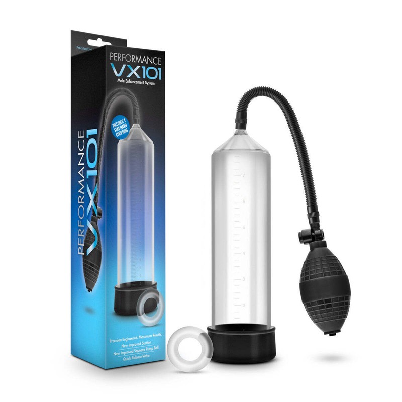 Beginner Vacuum Penis Pump Male Enlargment Enhancement ED Erection w/ C Ring -CL