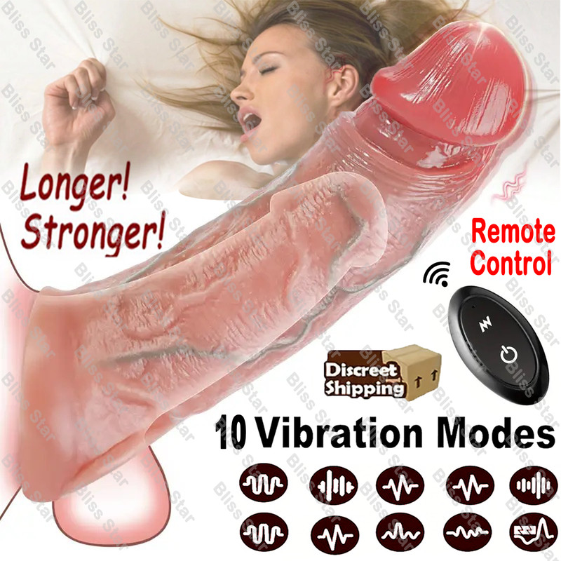 Male Cock-Girth-Penis-Extension-Enlarger-Enhancer-Extender-Sheath-Sleeve-Men Big