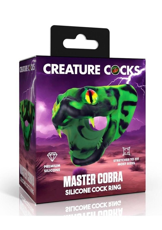 Creature Cocks Master Cobra Silicone Cock Ring – Green