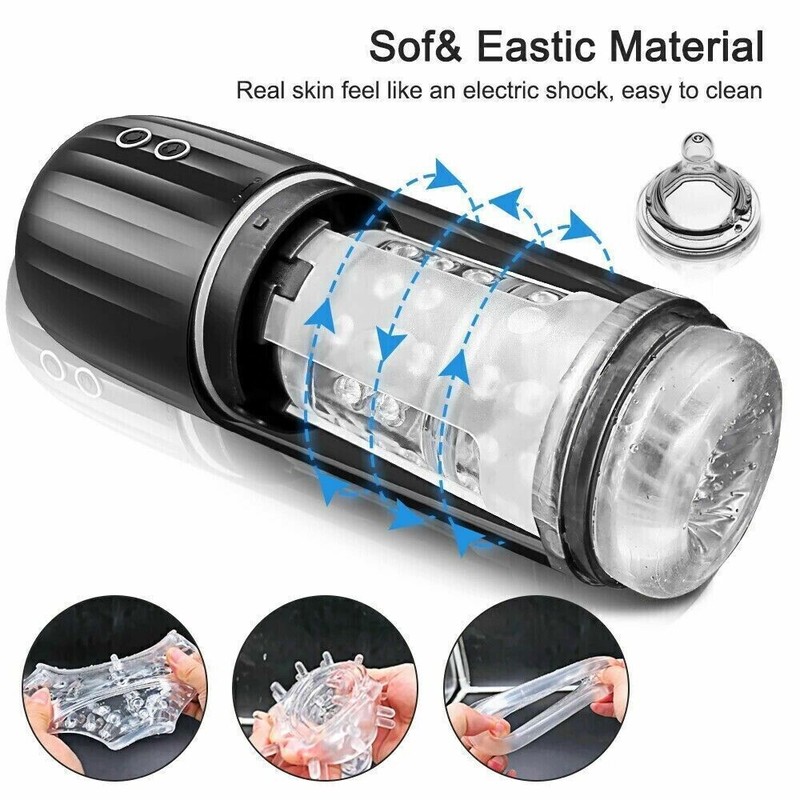 Male Masturbaters Automatic HandsFree Rotating Cup Thrusting Stroker Men Sex Toy gallery