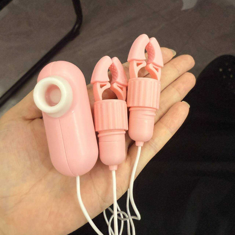 Electric Vibrating Breast Nipple Clamps Sucker Vacuum Enhancer for Women Sex Toy