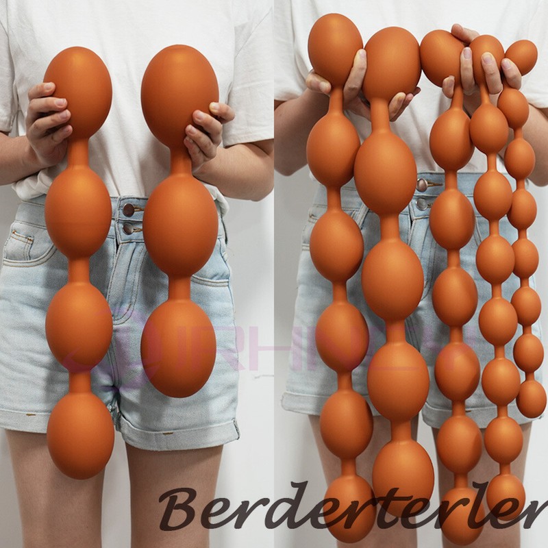 3-10cm Huge Anal Beads Big Egg Butt Plug Silicone Soft Anal Balls Dildos Sex Toy gallery