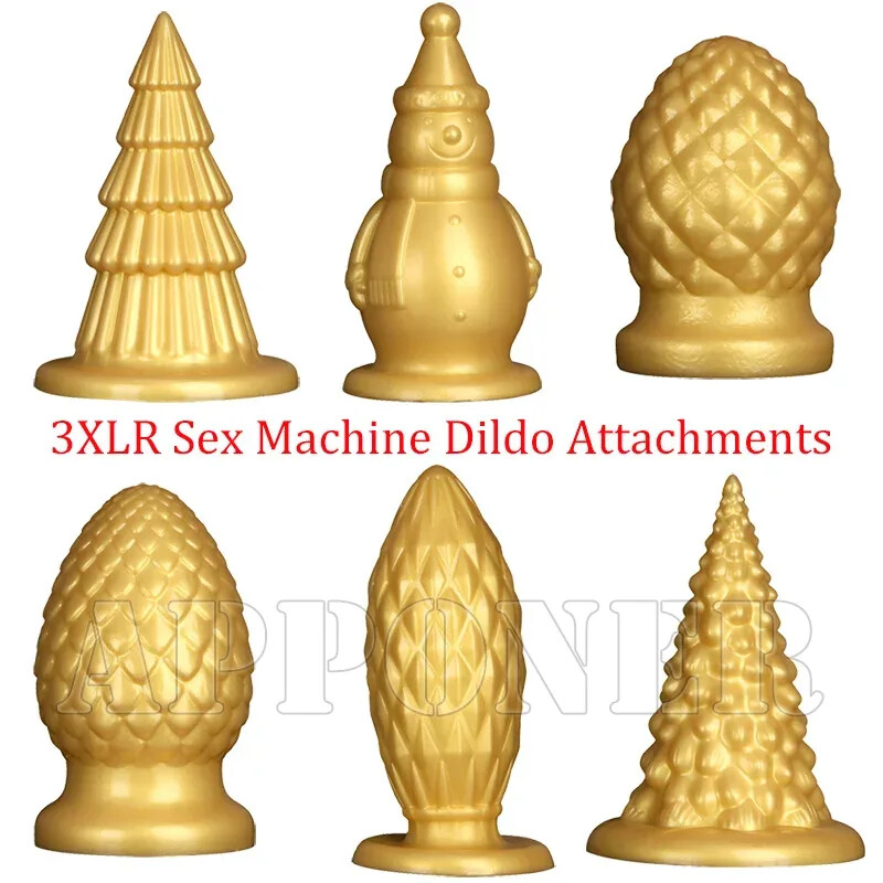 3XLR Sex Machine Dildo Attachments Christmas Style Anal plugs Dildo Adult Toys gallery