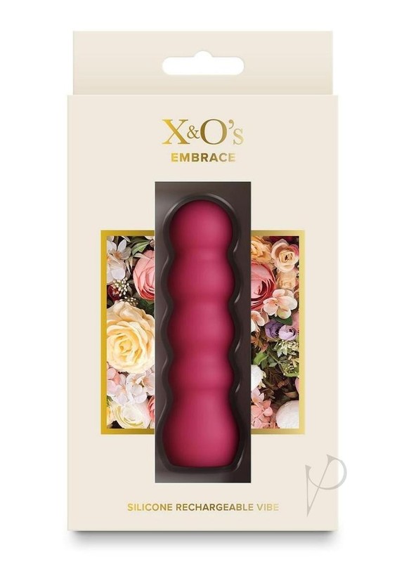 X and O`s Embrace Rechargeable Silicone Compact Vibrator - Pink