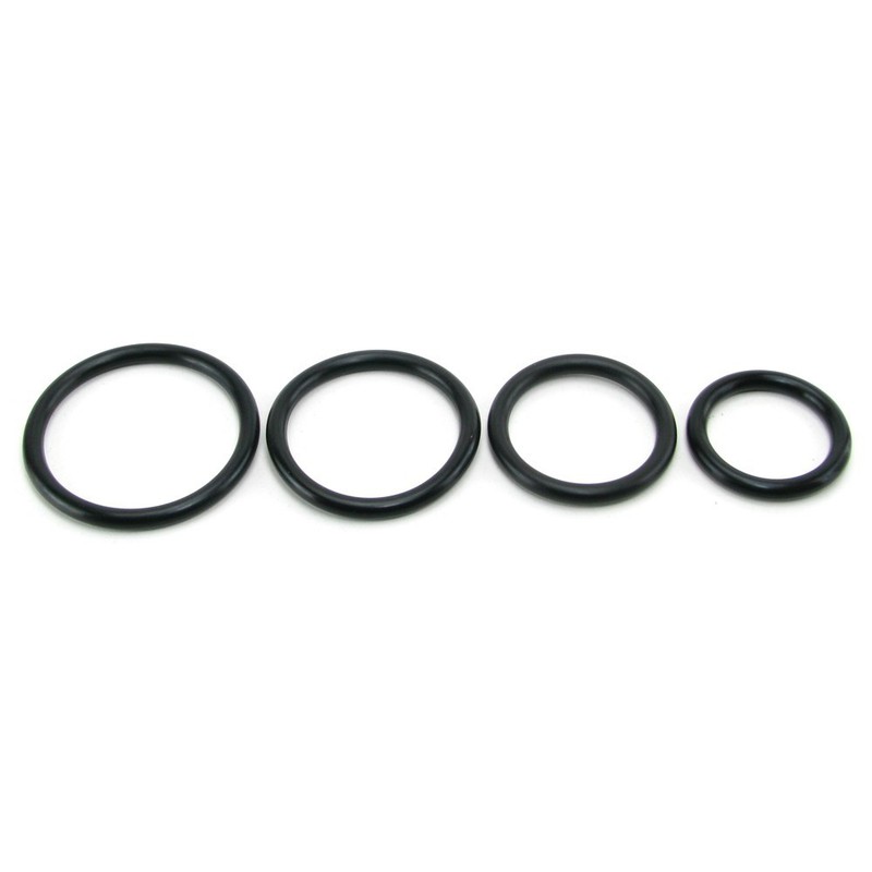 4 Pack Sportsheets Rubber O Ring Black – Replacement Strap-on Accessory