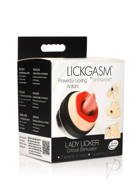 Lickgasms Lady Licker 10X Rechargeable Silicone Clitoral Stimulator – Black/Vani