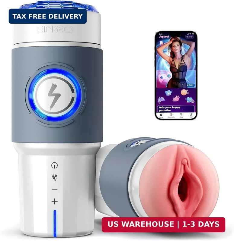 EINSEO Male Masturbator Sex Toys for Men Penis Pump with APP Control – Thrusting