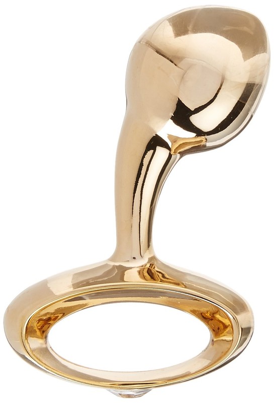 Gold Prostate Plug with Diamond Gem