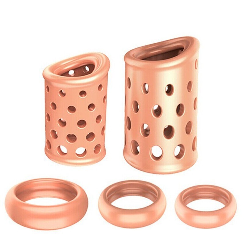 5Pcs Foreskin Penis Cock Ring Sleeve Enhancer Prolong Delay Sex Toys for Men