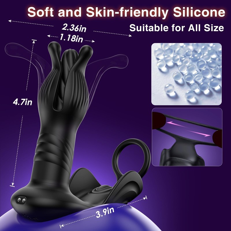 Male Prostate Massager Vibrator Thrusting Anal Butt Plug Dildo Sex Toys for Men gallery