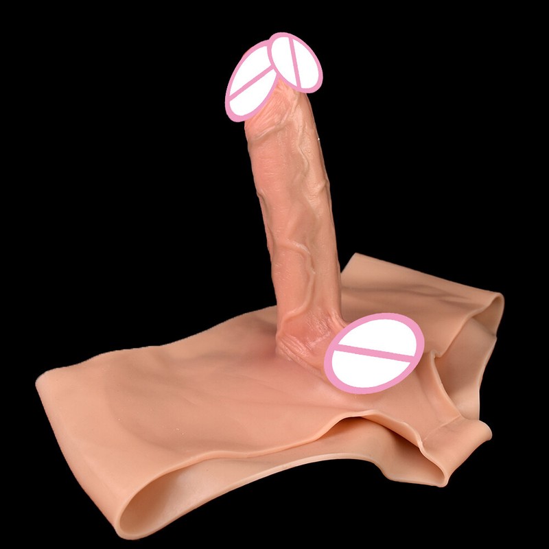 22cm Solid Realistic Dildo Pants Skin Feeling Real Veins Wearable Dick Butt Plug gallery